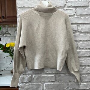 Cropped Turtle Neck Sweater